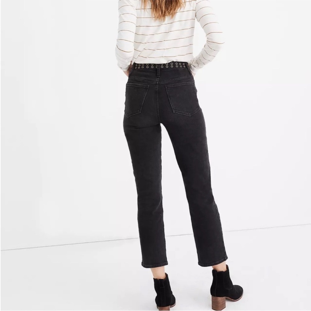 Madewell classic straight jeans in lunar wash: grommet edition size 29